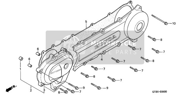 Honda PK50 1999 Left Side Cover for a 1999 Honda PK50